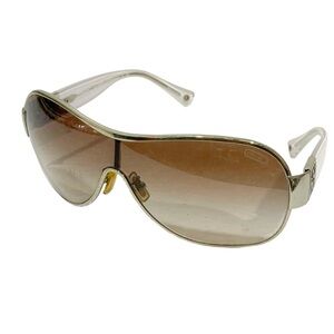 COACH 9019/13‎ GOLD/WHITE HC 7005B (L016 REAGAN) BROWN GRADIENT WRAP SUNGLASSES